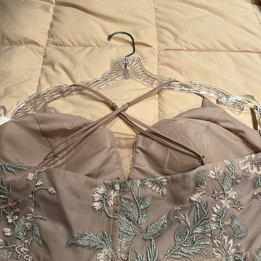 David’s Bridal Floral Overlay Dress / Gown NWT - Picture 9 of 11